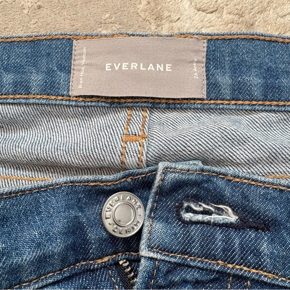Everlane Mid-Rise Ankle Length Blue Denim Skinny Jeans Size 26 - Picture 7 of 12